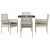 Set dining grădină 5 piese Gri deschis Ratan Poli GartenMobel Dekor