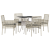 Set dining grădină 5 piese Gri deschis Ratan Poli GartenMobel Dekor
