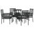 Set de dining pentru grădină 5 piese Negru Poliratan GartenMobel Dekor