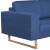 Canapea cu 3 locuri, albastru, material textil GartenMobel Dekor