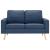 Set de canapele, 2 piese, albastru, material textil GartenMobel Dekor