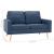 Set de canapele, 2 piese, albastru, material textil GartenMobel Dekor