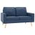Set de canapele, 2 piese, albastru, material textil GartenMobel Dekor
