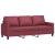 Set canapea cu perne, 4 piese, roșu vin, material textil GartenMobel Dekor
