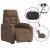 Fotoliu electric de masaj rabatabil cu ridicare, maro, textil GartenMobel Dekor