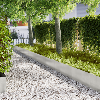 Borduri de gazon, 50 buc., 100x0,5x30 cm, oțel inoxidabil GartenMobel Dekor