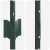 Stâlpi de gard 22 pcs U-Channel Verde 200 cm Oțel GartenMobel Dekor