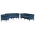 Set canapele, 3 piese, albastru, material textil GartenMobel Dekor