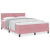Pat box spring cu saltea, roz, 160x200 cm, catifea GartenMobel Dekor