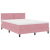Pat box spring cu saltea, roz, 160x200 cm, catifea GartenMobel Dekor