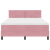 Pat box spring cu saltea, roz, 160x200 cm, catifea GartenMobel Dekor