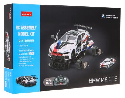 MASINUTA CONSTRUIBILA CU TELECOMANDA BMW M8 GTE SCARA 1 LA 18 SuperHeroes ToysZone