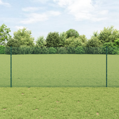Set de Împrejmuire de Grădină Set de 2 Verde Metal 10 x 1 m GartenMobel Dekor