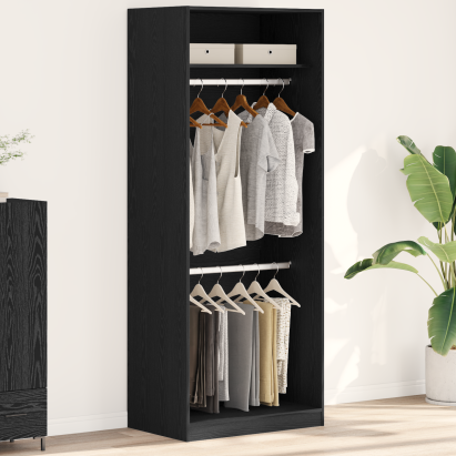 Dulap  Negru Stejar 80x50x200 cm din lemn prelucrat GartenMobel Dekor