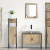 Set Mobilier Baie  3 Piese Stejar deschis Lemn procesat GartenMobel Dekor