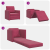 Sofa Pat 2-in-1 Roșie Vin 74x77x81 cm Catifea GartenMobel Dekor