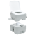 Toaletă portabilă, gri & alb, plastic, 20 L GartenMobel Dekor
