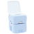 Toaletă portabilă, albastru deschis & alb, plastic, 20 L GartenMobel Dekor