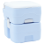 Toaletă portabilă, albastru deschis & alb, plastic, 20 L GartenMobel Dekor
