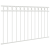 Gard de grădină, alb, 1,7x0,8 m, oțel GartenMobel Dekor