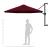 Umbrelă de soare de perete, stâlp metalic, roșu vișiniu, 300cm GartenMobel Dekor
