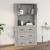 Dulap de perete, gri beton, 80x33x80 cm, lemn prelucrat GartenMobel Dekor