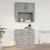 Dulap de perete, gri beton, 80x33x80 cm, lemn prelucrat GartenMobel Dekor