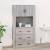 Dulap de perete, gri sonoma,80x33x80 cm, lemn prelucrat GartenMobel Dekor