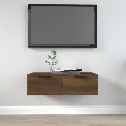 Comodă TV de perete, stejar maro, 68x30x20 cm, lemn prelucrat GartenMobel Dekor