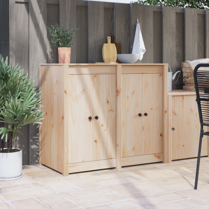 Uși pentru bucătării exterioare 2 buc 50x9x82 cm Lemn masiv de pin GartenMobel Dekor