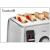 Prajitor de paine Trisa Family Toast, 4 felii, 6 trepte rumenire, Inox, putere 1600W ProDesign DailyAppliances