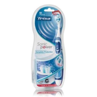 Periuta de dinti electrica Trisa Sonic Power Complete Protection M, 26000 vibratii/min, Acumulator ProDesign DailyAppliances
