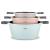 Set 3 oale antiaderente din aluminiu turnat sub presiune Zass Gourmet ZG-ACS 02 , Pastel ProDesign DailyAppliances