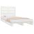 Cadru de pat Single, alb, 90x190 cm, lemn masiv de pin GartenMobel Dekor