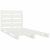 Cadru de pat Single, alb, 90x190 cm, lemn masiv de pin GartenMobel Dekor