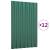Panouri de acoperiș 12 buc. oțel vopsit verde 60x36 cm GartenMobel Dekor