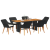 Set dining grădină 7 piese Negru poliratan GartenMobel Dekor