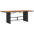 Set dining grădină 7 piese Negru poliratan GartenMobel Dekor