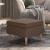 Scaun cu picioare din lemn, gri taupe, material textil GartenMobel Dekor
