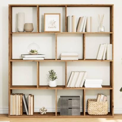 Bibliotecă, stejar artizanal, 132x29x141,5 cm, lemn prelucrat GartenMobel Dekor