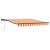 Marchiză manuală retractabilă cu LED galben și portocalie 300x250 cm GartenMobel Dekor