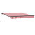 Marchiză retractabilă automată roșie și albă 300x250 cm GartenMobel Dekor