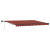 Marchiză retractabilă manuală cu LED portocalie și maronie 400x350 cm GartenMobel Dekor