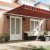 Marchiză retractabilă automată portocalie și maro 500x350 cm GartenMobel Dekor