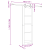 Set ușă glisantă  cu accesorii 61x198.5 cm din lemn masiv de pin GartenMobel Dekor