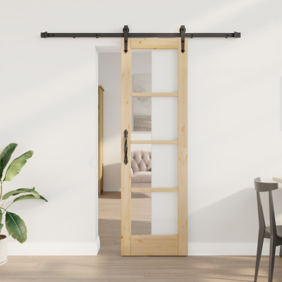 Ușă glisantă  cu set de hardware 61x198.5 cm Lemn Masiv Pin GartenMobel Dekor
