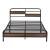 Pat rama metalica Aarau cu saltea si gratar 140 x 200 cm negru [en.casa] HausGarden Leisure