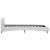Cadru de pat cu LED, alb, 90 x 200 cm, piele ecologică GartenMobel Dekor