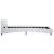 Cadru de pat cu LED, alb, 140 x 200 cm, piele ecologică  GartenMobel Dekor