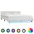 Cadru de pat cu LED, alb, 160 x 200 cm, piele ecologică GartenMobel Dekor